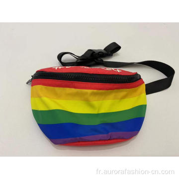 Sac banane couleur arc-en-ciel pour femmes